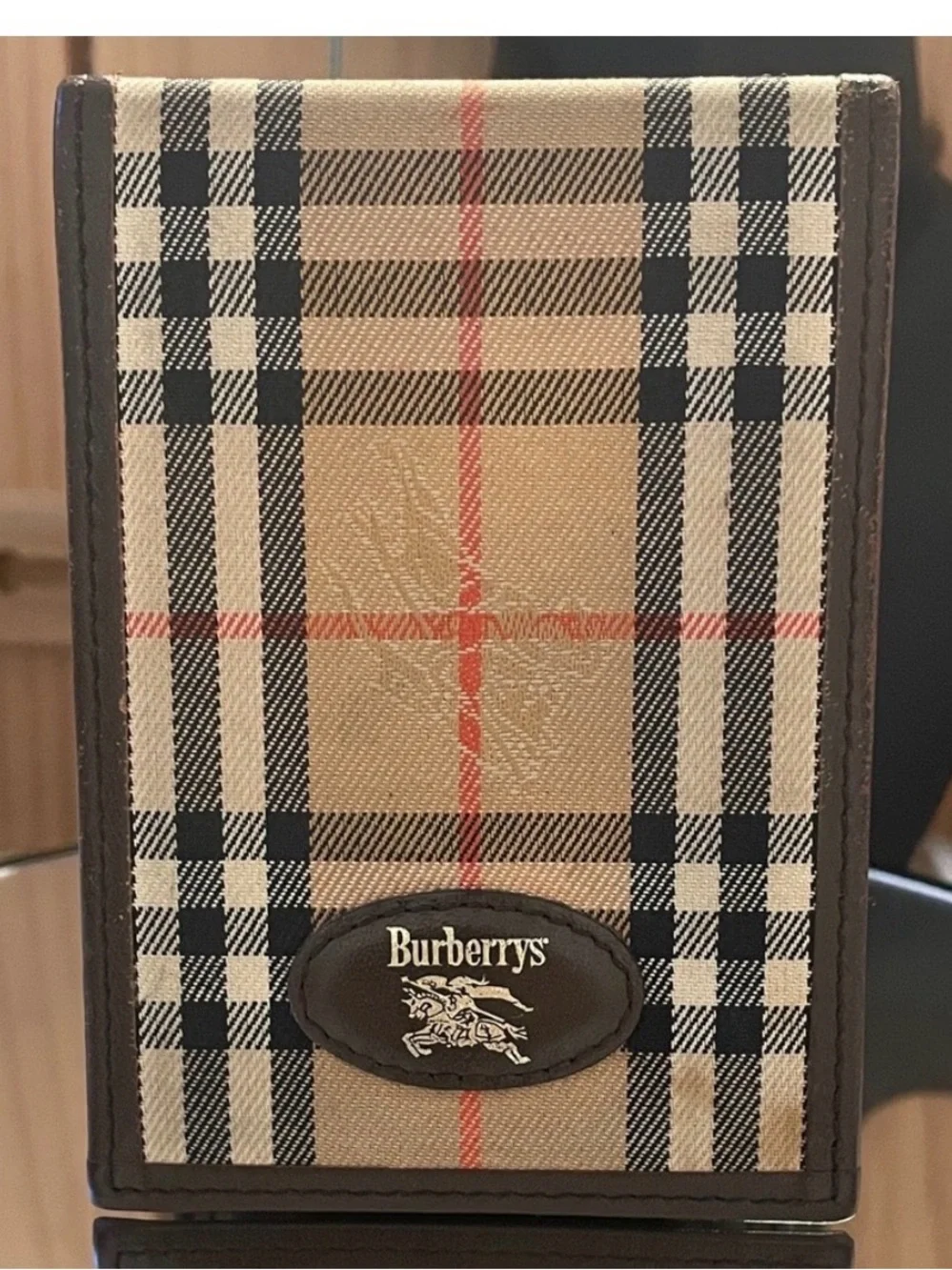Burberrys Vintage Check Card Holder with COA